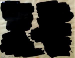 Geste 11, Encre sur papier chiffon,1957.