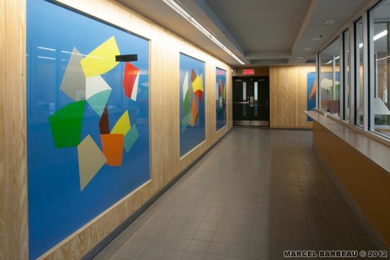 Author :Etchevery, Robert Date : 01/06/2012 "Points of vision", acrylic on aluminium and pine, École des métiers de la construction de Montréal, Montreal, 2011-2012.