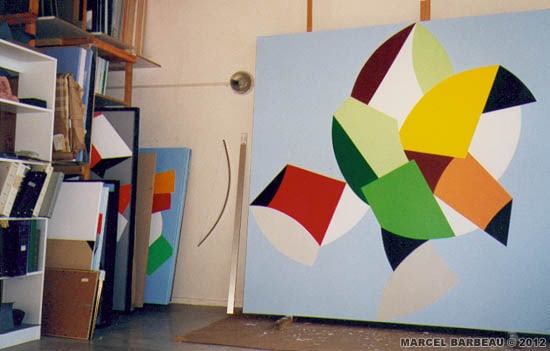 Auteur :Gauthier Ninon Date : 01/10/2000 Vue de l'atelier de Marcel Barbeau, Bagnolet, automne 2000. Photo Ninon Gauthier. © Ninon Gauthier et ADAGP- PARIS pour Marcel Barbeau.