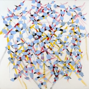 Bleu rythmique, 2010 – acrylique sur toile - 138 x 138 cm