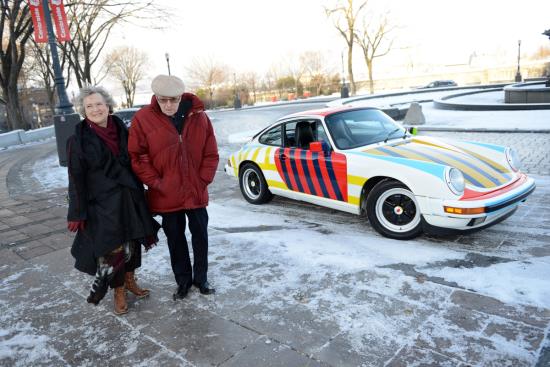 Marcel Barbeau's arrival et the Quebec Parliament. Author :Rémy Boily, Studio de Photographie et Banque d’images. Date : 11/12/2013