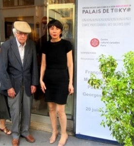 Marcel Barbeau and Marion Chauvy, director-owner of the gallery at the exhibition opening